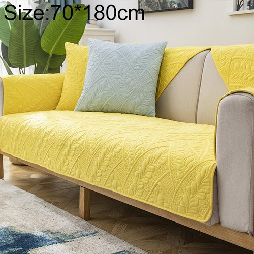 Four Seasons Universal Simple Modern Non-slip Full Coverage Sofa Cover, Size:70x180cm(Feather Dream Yellow)