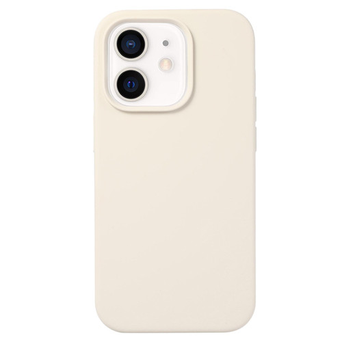 For iPhone 12 mini Liquid Silicone Phone Case(Antique White)