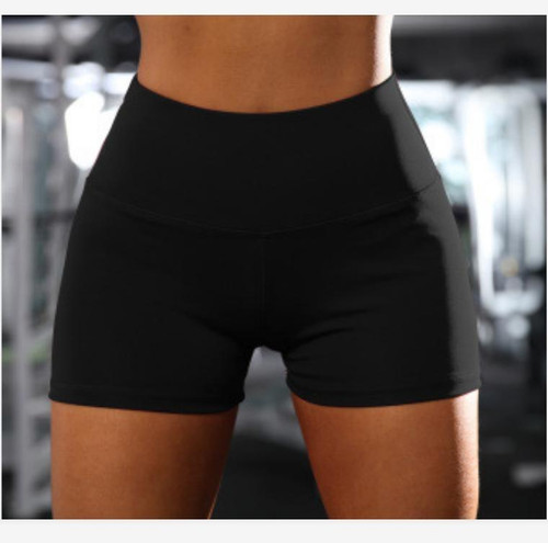 Women Gym Sports Shorts Fitness Yoga Shorts Beach Outdoor Jogging Hiking Trunks, Size:S (Black)