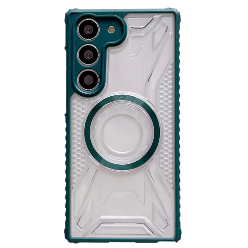 For Samsung Galaxy S23+ 5G CD Texture Magsafe Phone Case(Dark Green)
