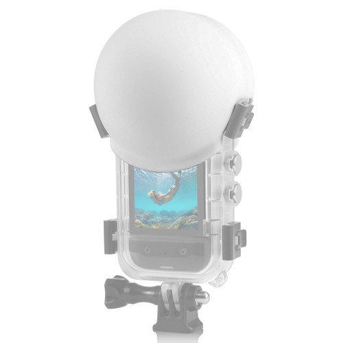 For Insta360 X3 PULUZ Invisible Dive Case Lens Guard Silicone Protective Cover (White)