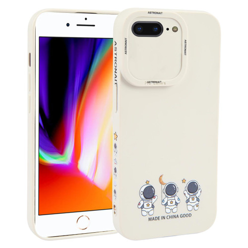 For iPhone 8 Plus / 7 Plus Astronaut Pattern TPU Phone Case(White)