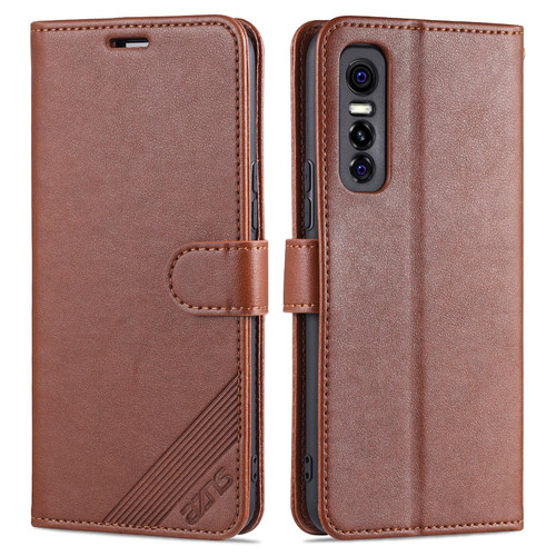 For vivo s7e AZNS Sheepskin Texture Horizontal Flip Leather Case with Holder & Card Slots & Wallet(Brown) For vivo s7e AZNS Sheepskin Texture Horizontal Flip Leather Case with Holder & Card Slots & Wallet(Brown)