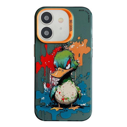 For iPhone 11 Animal Pattern Oil Painting Series PC + TPU Phone Case(Angry Duck) For iPhone 11 Animal Pattern Oil Painting Series PC + TPU Phone Case(Angry Duck)