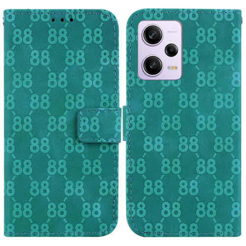 For Xiaomi Redmi Note 12 Pro 5G Global Double 8-shaped Embossed Leather Phone Case(Green)