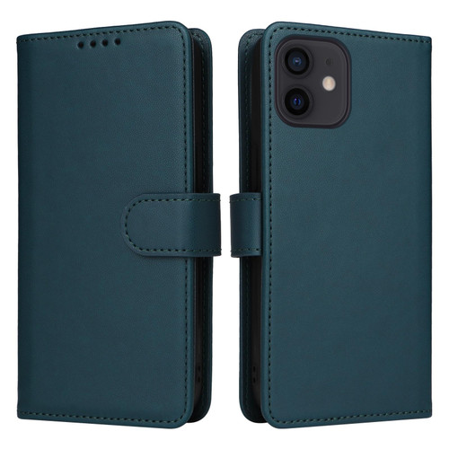 For iPhone 12 Pro / 12 BETOPNICE BN-005 2 in 1 Detachable Imitate Genuine Leather Phone Case(Blue)