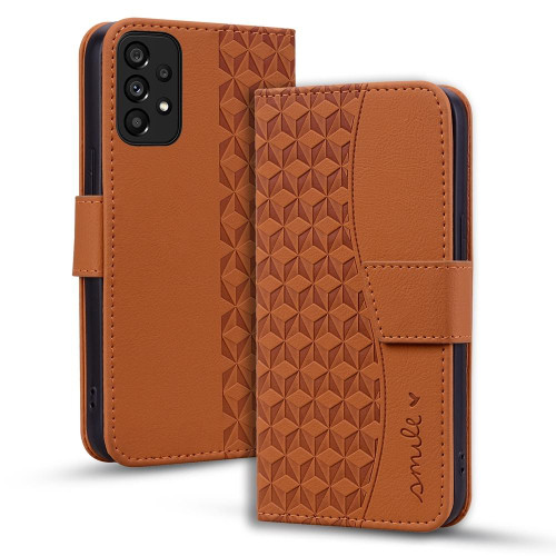 For Samsung Galaxy A33 5G Business Diamond Buckle Leather Phone Case with Lanyard(Brown) For Samsung Galaxy A33 5G Business Diamond Buckle Leather Phone Case with Lanyard(Brown)