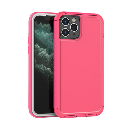 For iPhone 11 Pro Max 360 All-inclusive Shockproof Precise Hole PC + TPU Protective Case (Rose Red)