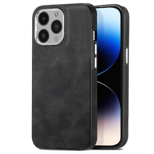 For iPhone 14 Pro Max Skin-Feel Electroplating TPU Shockproof Phone Case(Black)