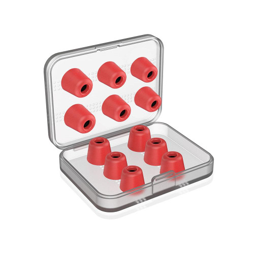 6 Pairs New Bee NB-M1 Slow Rebound Memory Foam Ear Caps with Storage Box, Suitable for 5mm-7mm Earphone Plugs(Red)
