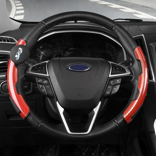 Car Universal Steering Wheel Spinner Knob Auxiliary Booster Aid Control Handle (Red)