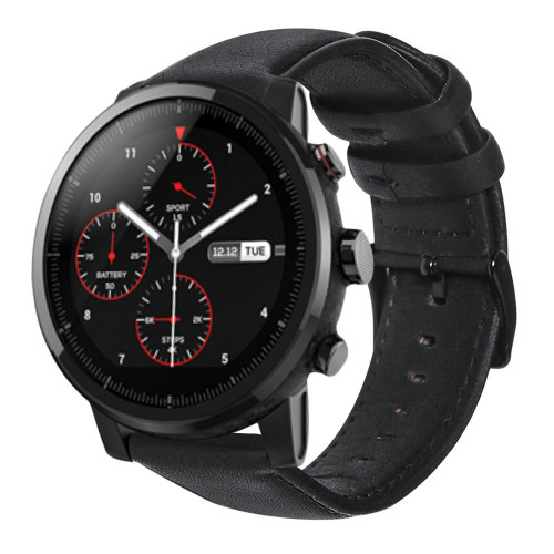 For Amazfit 2 Stratos Oil Wax Genuine Leather Watch Band(Black) For Amazfit 2 Stratos Oil Wax Genuine Leather Watch Band(Black)