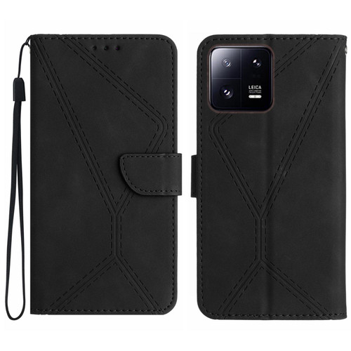 For Xiaomi 13 Pro Stitching Embossed Leather Phone Case(Black)