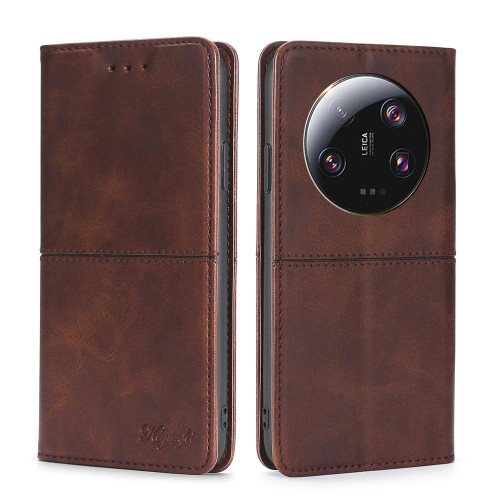 For Xiaomi 13 Ultra 5G Cow Texture Magnetic Leather Phone Case(Dark Brown) For Xiaomi 13 Ultra 5G Cow Texture Magnetic Leather Phone Case(Dark Brown)