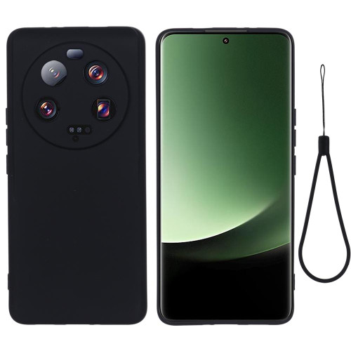 For Xiaomi 13 Ultra 5G Pure Color Liquid Silicone Shockproof Phone Case(Black)