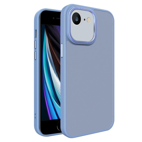 For iPhone SE 2022 /2020 / 7 / 8 All-inclusive TPU Edge Acrylic Back Phone Case(Sierra Blue)