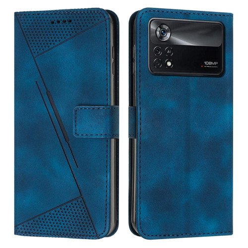For Xiaomi Poco X4 Pro 5G Dream Triangle Leather Phone Case with Lanyard(Blue) For Xiaomi Poco X4 Pro 5G Dream Triangle Leather Phone Case with Lanyard(Blue)