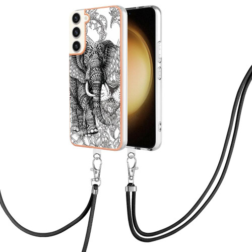 For Samsung Galaxy S23+ 5G Electroplating Dual-side IMD Phone Case with Lanyard(Totem Elephant) For Samsung Galaxy S23+ 5G Electroplating Dual-side IMD Phone Case with Lanyard(Totem Elephant)