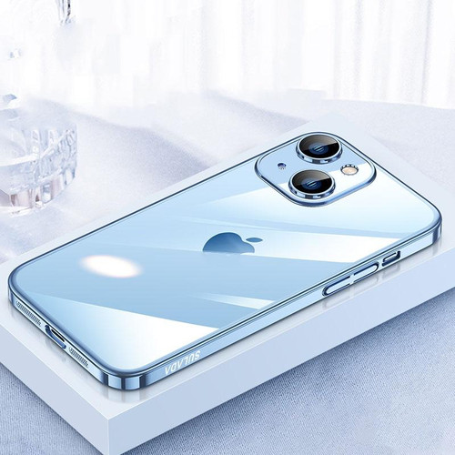 For iPhone 15 Plus SULADA JINGJIA Series Lens Protector PC Phone Case(Sierra Blue)