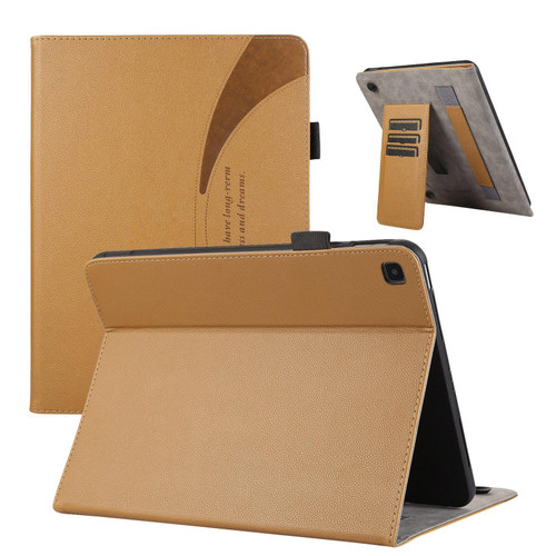 For Samsung Galaxy Tab S5e T720 Litchi Texture Leather Sucker Tablet Case(Brown)