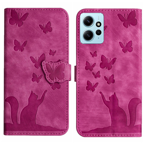 For Xiaomi Redmi Note 12 4G Global Butterfly Cat Embossing Flip Leather Phone Case(Pink) For Xiaomi Redmi Note 12 4G Global Butterfly Cat Embossing Flip Leather Phone Case(Pink)