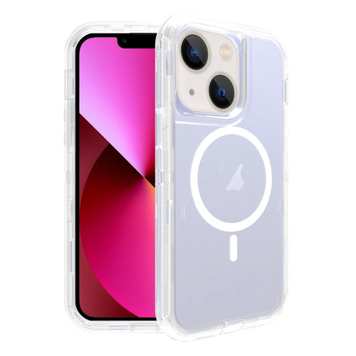 For iPhone 13 Shockproof MagSafe Magnetic Phone Case(Transparent)