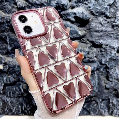 For iPhone 11 Little Love Electroplated Phone Case(Pink)
