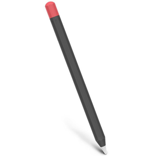 For Apple Pencil 2 Stylus Touch Pen Split Contrast Color Silicone Protective Case(Classic Red and Black)