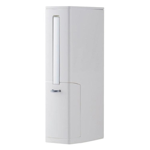 Bathroom Trash Can Toilet Brush Set Toilet Garbage Container(White)