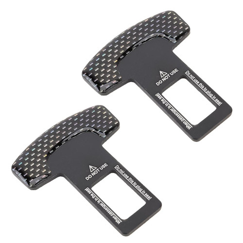 2 in 1 Car Carbon Fibre Safety Seat Belt Buckle Clip