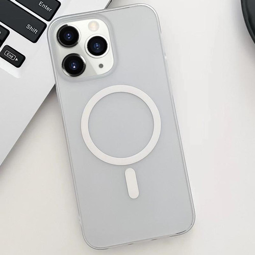 For iPhone 11 Pro Max Ice Fog MagSafe PC Phone Case(White)