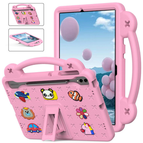 For Samsung Galaxy Tab S7+ / T970/T975/T976 Handle Kickstand Children EVA Shockproof Tablet Case(Pink) For Samsung Galaxy Tab S7+ / T970/T975/T976 Handle Kickstand Children EVA Shockproof Tablet Case(Pink)