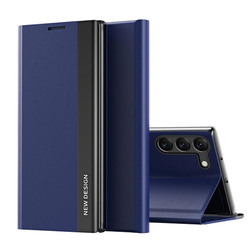 For Samsung Galaxy S24 5G Side Electroplated Adsorption Leather Phone Case(Sapphire Blue) For Samsung Galaxy S24 5G Side Electroplated Adsorption Leather Phone Case(Sapphire Blue)