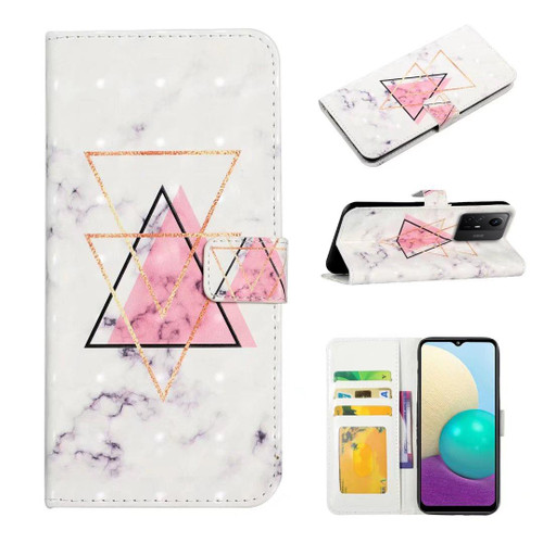 For Xiaomi Redmi Note 12S Oil Embossed 3D Drawing Leather Phone Case(Triangular Marble)