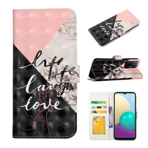 For Xiaomi 11T / 11T Pro Oil Embossed 3D Drawing Leather Phone Case(Stitching Marble)