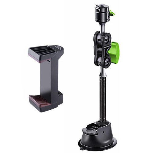 Single Suction Cup Pea Clamp Arm Holder 33cm with Elastic Phone Clamp