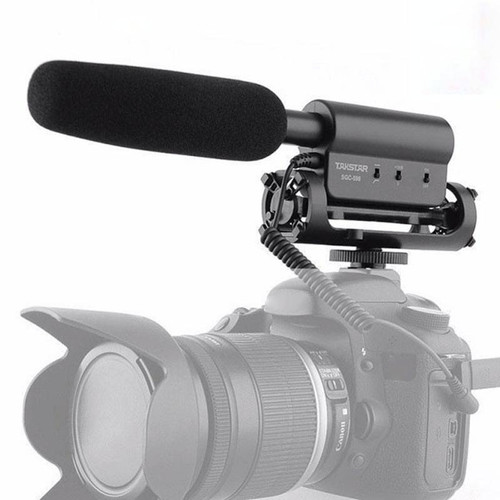 SGC-598 Condenser Recording Microphones Professional Photography Interview Dedicated Microphones for DSLR & DV Camcorder(Black)