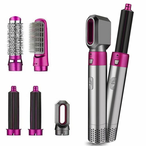 5 In 1 Hot Air Comb Automatic Curling Iron Square Model Hair Styling Comb Curling And Straightening, Plug: US Plug