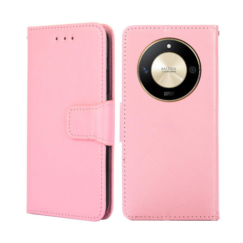 For Honor X50 5G Crystal Texture Leather Phone Case(Pink) For Honor X50 5G Crystal Texture Leather Phone Case(Pink)