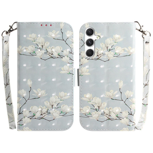 For Samsung Galaxy S24+ 5G 3D Colored Horizontal Flip Leather Phone Case(Magnolia)