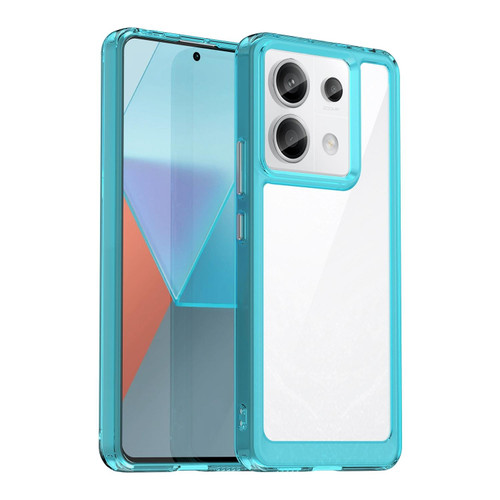 For Xiaomi Redmi Note 13 Pro+ Colorful Series Acrylic Hybrid TPU Phone Case(Transparent Blue)
