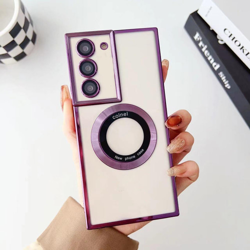 For Samsung Galaxy S22+ 5G MagSafe Electroplating TPU Phone Case(Purple)
