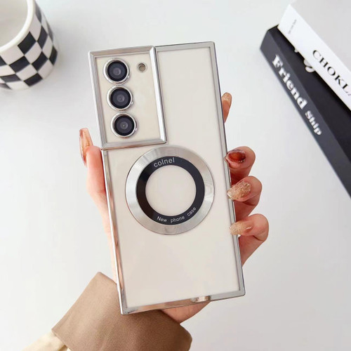 For Samsung Galaxy S22+ 5G MagSafe Electroplating TPU Phone Case(Silvery)