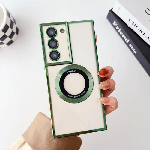 For Samsung Galaxy S23 5G MagSafe Electroplating TPU Phone Case(Green)
