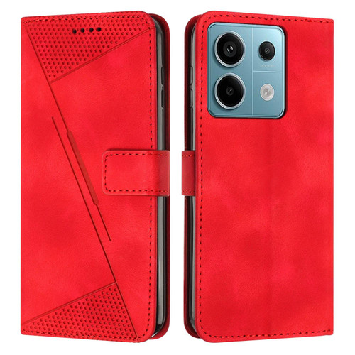 For Xiaomi Redmi Note 13 pro Dream Triangle Leather Phone Case with Lanyard(Red)