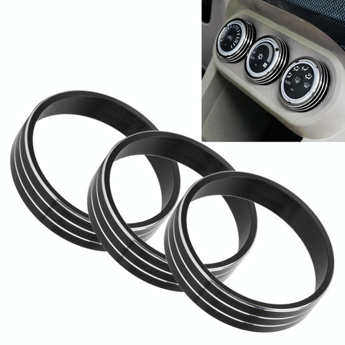 Car Metal Air Conditioner Knob Case for Mitsubishi ASX (Black)