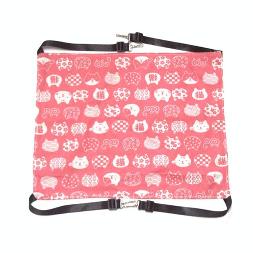 2 PCS PE-160 Canvas Hanging Cat Cage Hammock Adjustable Length Swing Pet Nest, Size: L(Pink Winning Cat)