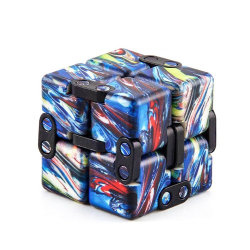 3 PCS Intellectual Decompression Unlimited Folding Magic Cubes(Splicing Blue)