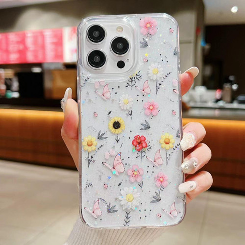 For iPhone 7 / 8 / SE 2022 Spring Garden Epoxy TPU Phone Case(F01 Love of Butterfly)