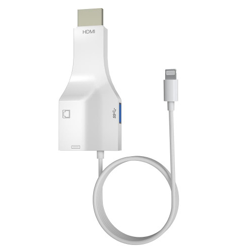 NK-1079 8 Pin to HDMI Male + USB Female + RJ45 Female Adapter Cable, Length1m NK-1079 8 Pin to HDMI Male + USB Female + RJ45 Female Adapter Cable, Length1m